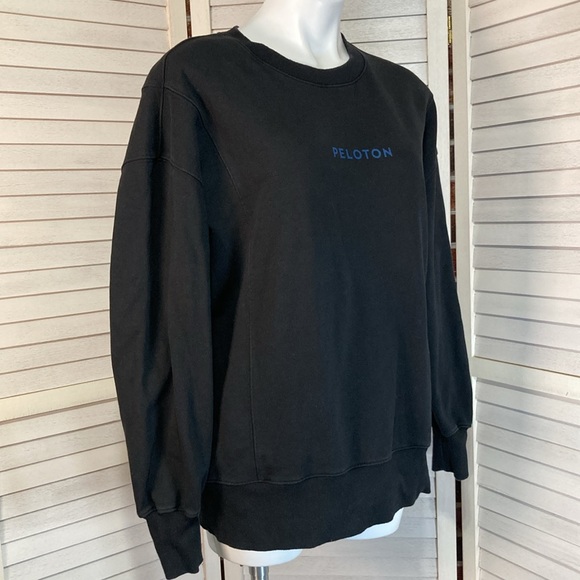 🐲💙 Peloton Light Black Sweatshirt Side Panel Pullover - Picture 4 of 9